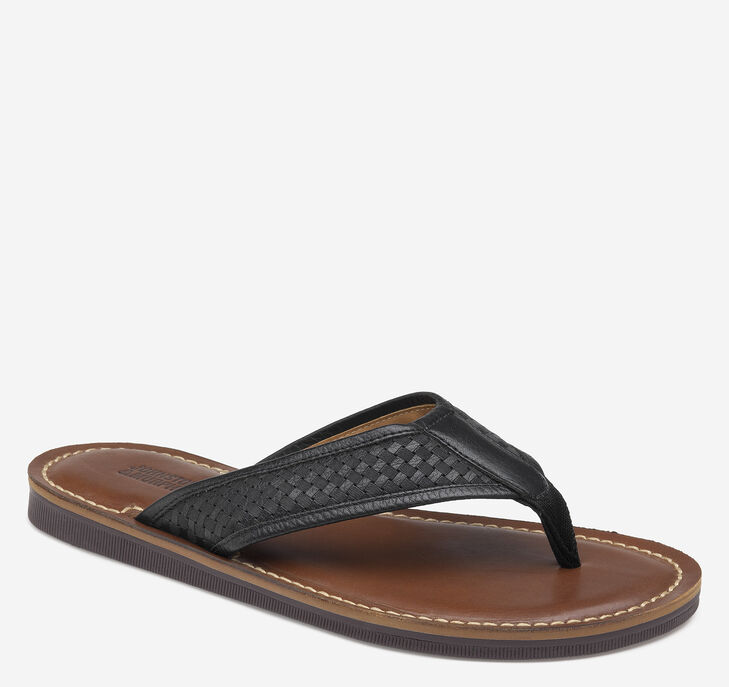 Johnston & Murphy Norris Thong Sandaler Herr - Svarta Skor [PD0541237]